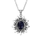 Natural Light Moonstone Pendant Vintage Style S925 Sterling Silver Jewelry