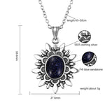 Natural Light Moonstone Pendant Vintage Style S925 Sterling Silver Jewelry