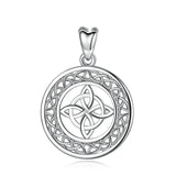 Sterling Silver Celtic Knot Pendant Necklace for Good Luck D122