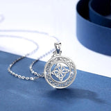 Sterling Silver Celtic Knot Pendant Necklace for Good Luck D122