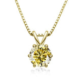 1ct Moissanite Pendant 925 Sterling Silver Necklace