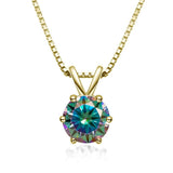 1ct Moissanite Pendant 925 Sterling Silver Necklace