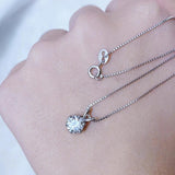 1ct Moissanite Pendant 925 Sterling Silver Necklace