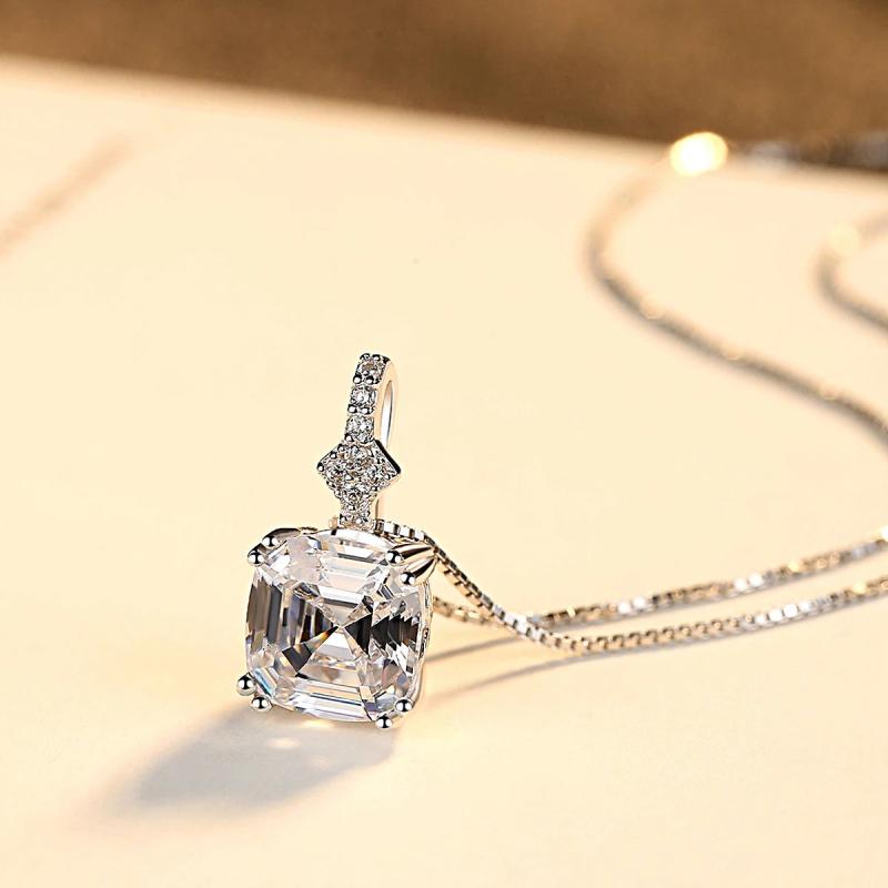 Pink Morganite Gemstone Pendant 925 Sterling Silver Necklace