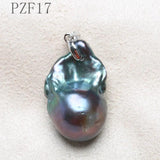 Vintage 925 Silver Sterling Natural Pearl Pendant Flower Necklace