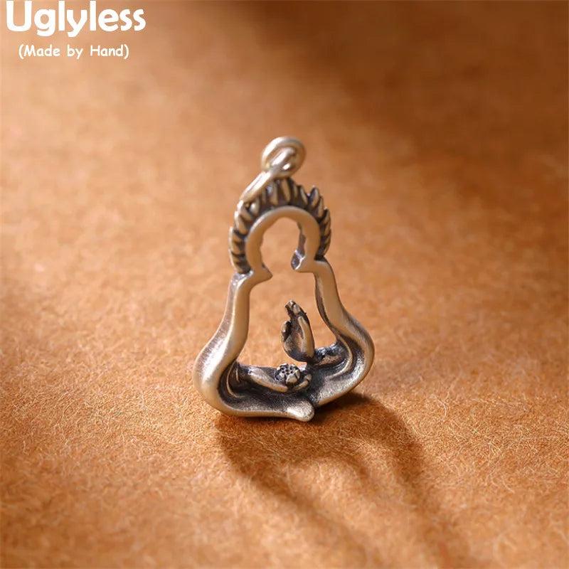 Buddha Hollow Pendants 925 Silver Necklaces