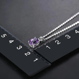 Amethyst Solid 925 Sterling Silver Pendant Real Oval 8x6mm Purple Gemstone