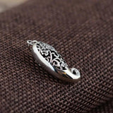 925 Silver Fish Pendant Flower S925 Solid Thai Silver Pendants