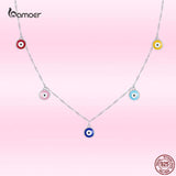 Summer Multicolor Guardian Necklace 925 Silver Romantic Jewelry