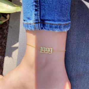 Old English Ankle Bracelets Summer Sandals For Women