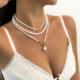 Vintage Baroque Wedding Bead Chain Necklace for Women