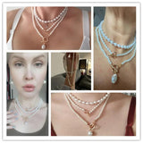 Vintage Baroque Wedding Bead Chain Necklace for Women