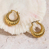 18K PVD Stainless Steel Statement Earrings for Girls