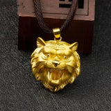 Tiger 24KT Pendant Necklace Fine Jewelry