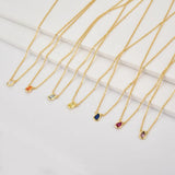 Kikichicc 925 Silver Zircon Pendant Choker Necklace 7 Rainbow Chains