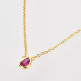 Kikichicc 925 Silver Zircon Pendant Choker Necklace 7 Rainbow Chains