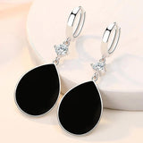 925 Silver Zircon Water Drop Earrings for Women FQL21538