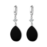 925 Silver Zircon Water Drop Earrings for Women FQL21538