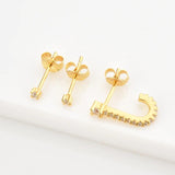 925 Silver Clear Zircon Drop Earrings Women Fine Jewelry Crystal Piercing