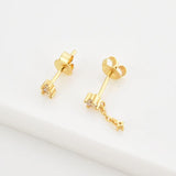 925 Silver Clear Zircon Drop Earrings Women Fine Jewelry Crystal Piercing