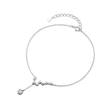Trustdavis 925 Silver Sweet Big Dipper CZ Anklets For Women