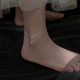 Trustdavis 925 Silver Sweet Big Dipper CZ Anklets For Women