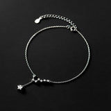 Trustdavis 925 Silver Sweet Big Dipper CZ Anklets For Women