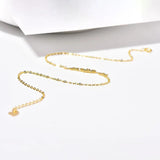 925 Silver Elephant Anklet 14K Creative Jewelry