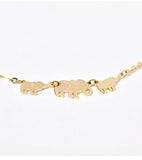 925 Silver Elephant Anklet 14K Creative Jewelry