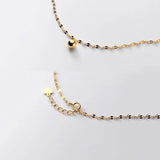 Minimalism 925 Silver Golden Beads Anklet Foot Jewelry
