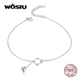 925 Silver Cat Anklet Beaded Foot Jewelry for Women Barefoot Sandal Chain
