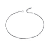 925 Sterling Silver Barefoot Sandal Anklet Chain Beaded Foot Jewelry for Women