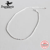 Trustdavis 925 Silver Women's Anklets For Wife DA121