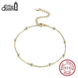925 Silver Eclipti Anklets with Beads Foot Leg Chain Jewelry Beach Gift
