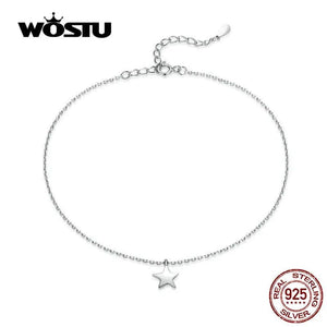 925 Sterling Silver Anklet Bracelet for Women Jewelry CQT009