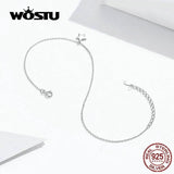 925 Sterling Silver Anklet Bracelet for Women Jewelry CQT009