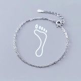 Trustdavis 925 Sterling Silver Chain Anklets For Women Wedding