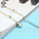925 Silver Plated Ball Bead Anklet Chain Girls Gift
