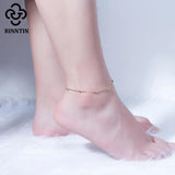 925 Silver Plated Ball Bead Anklet Chain Girls Gift