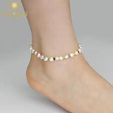Natural Freshwater Pearl Anklet Women's Personality