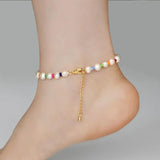 Natural Freshwater Pearl Anklet Women's Personality