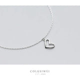 Colusiwei 925 Silver Heart Anklet for Women