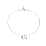 925 Sterling Silver Mermaid's Story Chain Silver Anklets For Women
