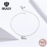 925 Sterling Silver Mermaid's Story Chain Silver Anklets For Women