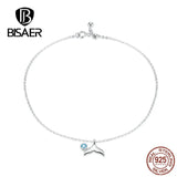 925 Sterling Silver Mermaid's Story Chain Silver Anklets For Women