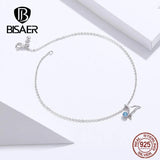 925 Sterling Silver Mermaid's Story Chain Silver Anklets For Women