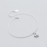 925 Sterling Silver Heart Anklets For Women's Jewelry