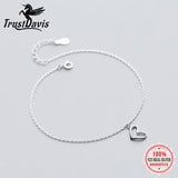 925 Sterling Silver Heart Anklets For Women's Jewelry