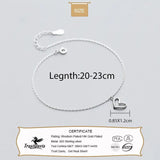 925 Sterling Silver Heart Anklets For Women's Jewelry