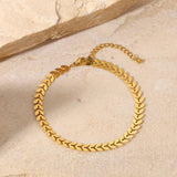 Fine Woman Girl Party Wedding Gift Leaves Anklet